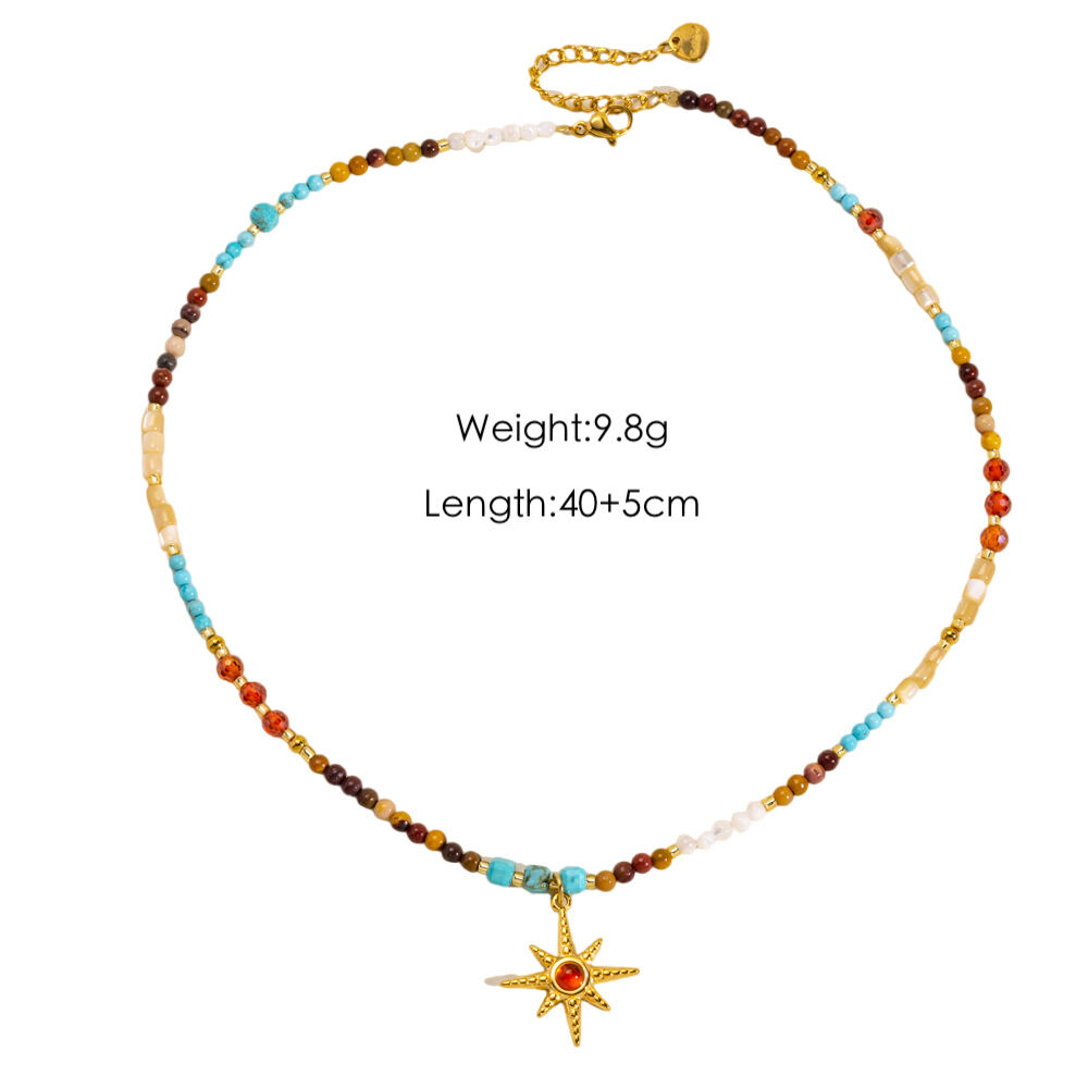 1 Piece Romantic DIY Irregular Shape Star Natural Stones Women's Beaded Necklaces thumbnail 1