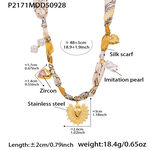1 Piece Sophisticated Droplet Stainless Steel Waterproof Gold Color Women's Pendant Necklaces thumbnail 1