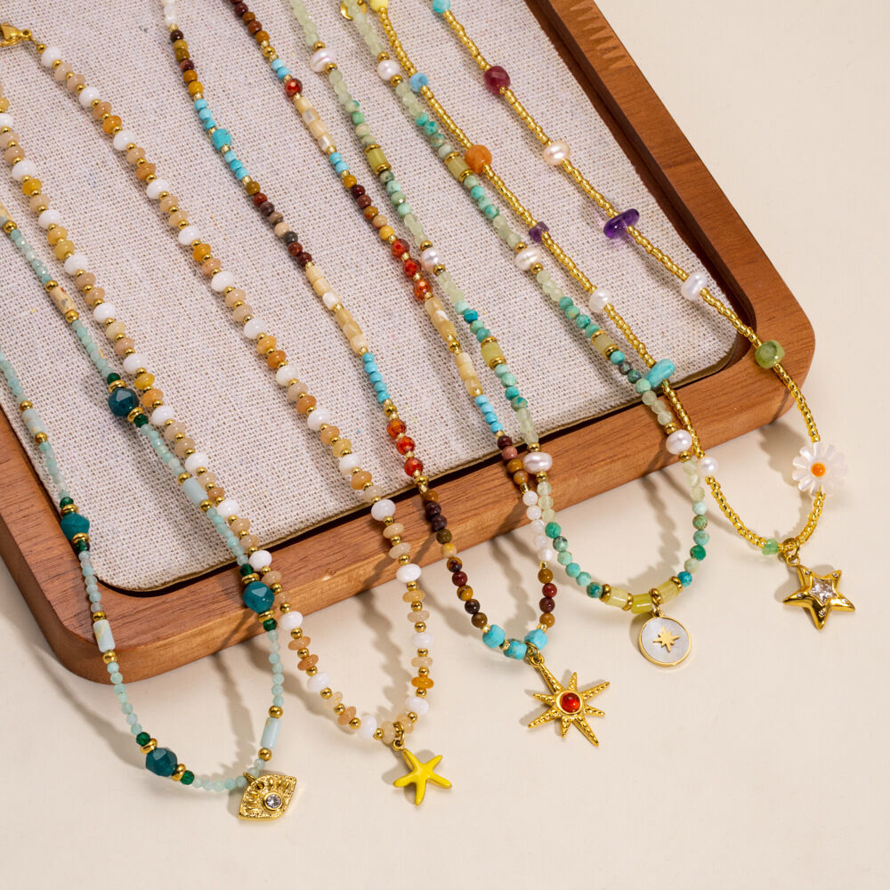 1 Piece Romantic DIY Irregular Shape Star Natural Stones Women's Beaded Necklaces thumbnail 4