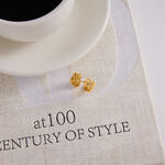 1 Piece Modern Hollowed-out Stainless Steel Waterproof Gold Color Women's Gemstone Rings thumbnail 5
