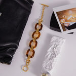1 Piece Classic Gradient Color Stainless Steel Waterproof Acrylic Women's Chain Bracelets thumbnail 5