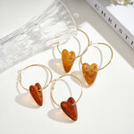 1 Pair Elegant Heart Solid Color Acrylic Women's Drop Earrings thumbnail 3