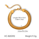 1 Piece Twist Chain Stainless Steel Waterproof Gold Color Chain Bracelet thumbnail 2