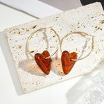 1 Pair Elegant Heart Solid Color Acrylic Women's Drop Earrings thumbnail 4