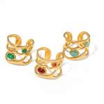 1 Piece Simple Retro Irregular Shape Stainless Steel Waterproof Gold Color Women's Statement Rings thumbnail 5