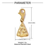 Dessert Series DIY Titanium Steel Lobster Clip Gold Color Women's Pendants thumbnail 2