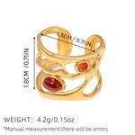 1 Piece Simple Retro Irregular Shape Stainless Steel Waterproof Gold Color Women's Statement Rings thumbnail 1