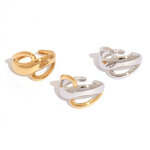 1 Piece Mixed Gold and Silver Colors Stainless Steel Waterproof Women's Statement Rings thumbnail 7