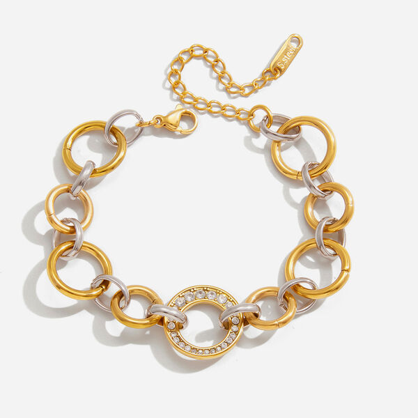Substantial Mixed Gold&Silver Colors Stainless Steel Waterproof&Anti-tarnish Women's Charm Bracelets - 1