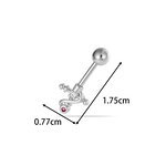 Designable Series Copper Gold Color Zircon Women's Piercing Earrings thumbnail 2