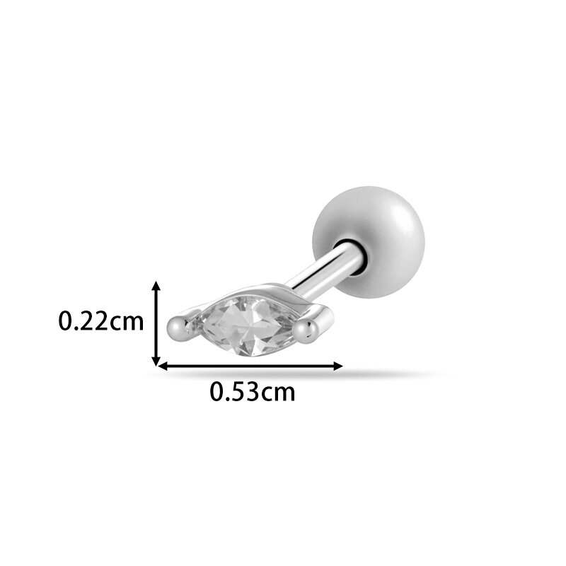 Exquisite Bow Knot Moon Copper Gold Color Zircon Women's Piercing Earrings thumbnail 2