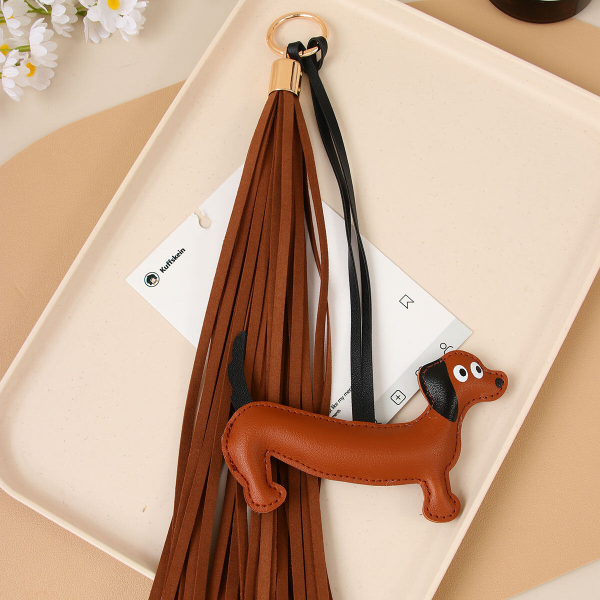 1 Piece Classic Series Retro Dachshund Tassel PU Women's Bag Charms thumbnail 1