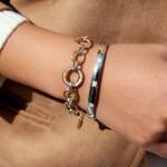 Substantial Mixed Gold&Silver Colors Stainless Steel Waterproof&Anti-tarnish Women's Charm Bracelets thumbnail 3