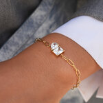 Simple Daily Irregular Shape Stainless Steel Waterproof Gold Color Women's Bracelets Sets thumbnail 4