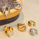 1 Piece Classic Irregular Shape Stainless Steel Waterproof Gold Color Statement Ring thumbnail 2