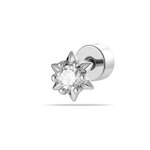 Delicate Butterfly Copper Gold Color Zircon Women's Piercing Earrings thumbnail 1