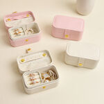 Simple Series Retro Solid Color PU Jewelry Boxes thumbnail 4