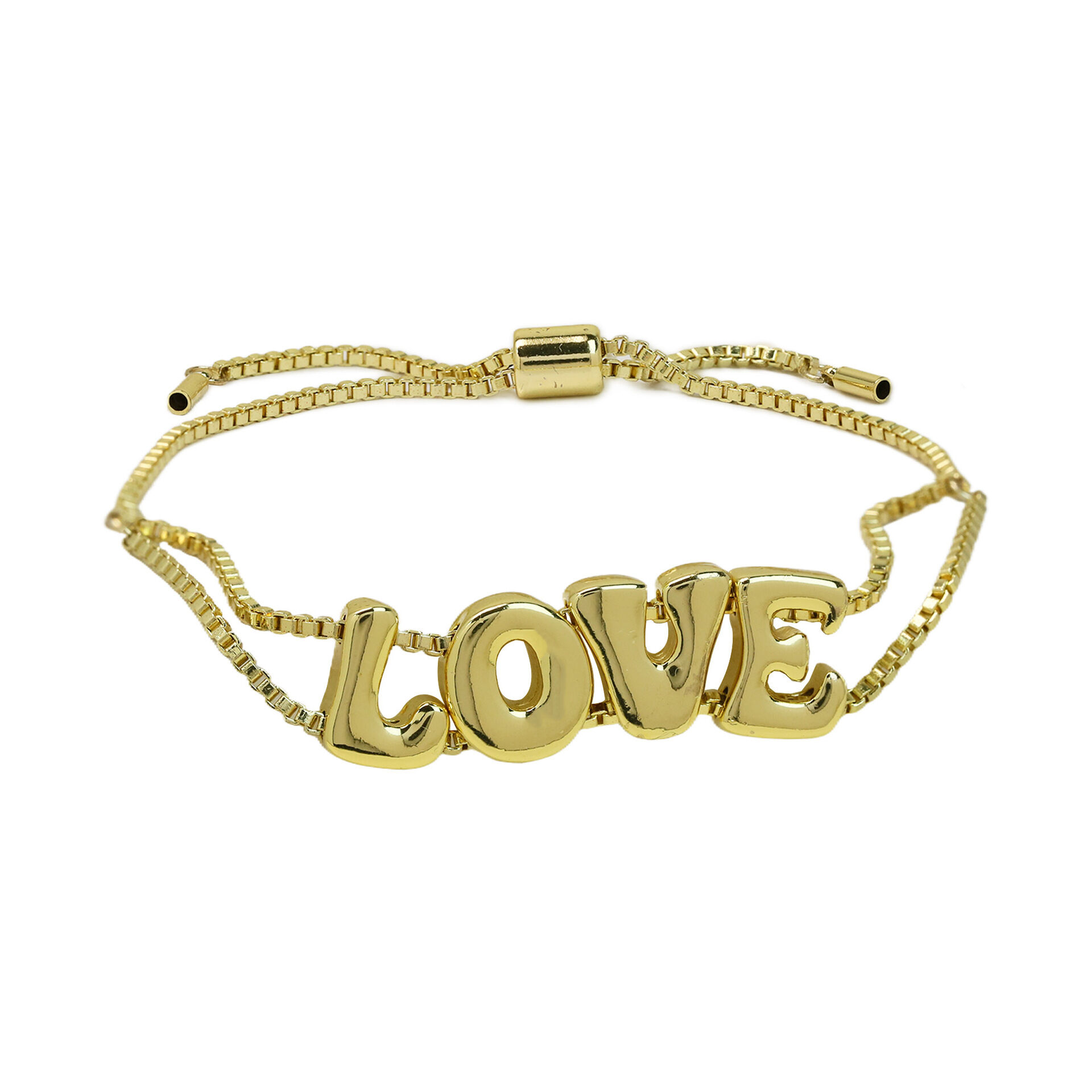 Fashionable Letter Copper Charm Bracelets - 1