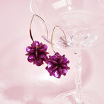 Vintage High - end Purple Flower Women's Drop Earrings thumbnail 4