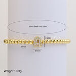 Sleek Letter Beads Copper Women's Charm Bracelets thumbnail 4