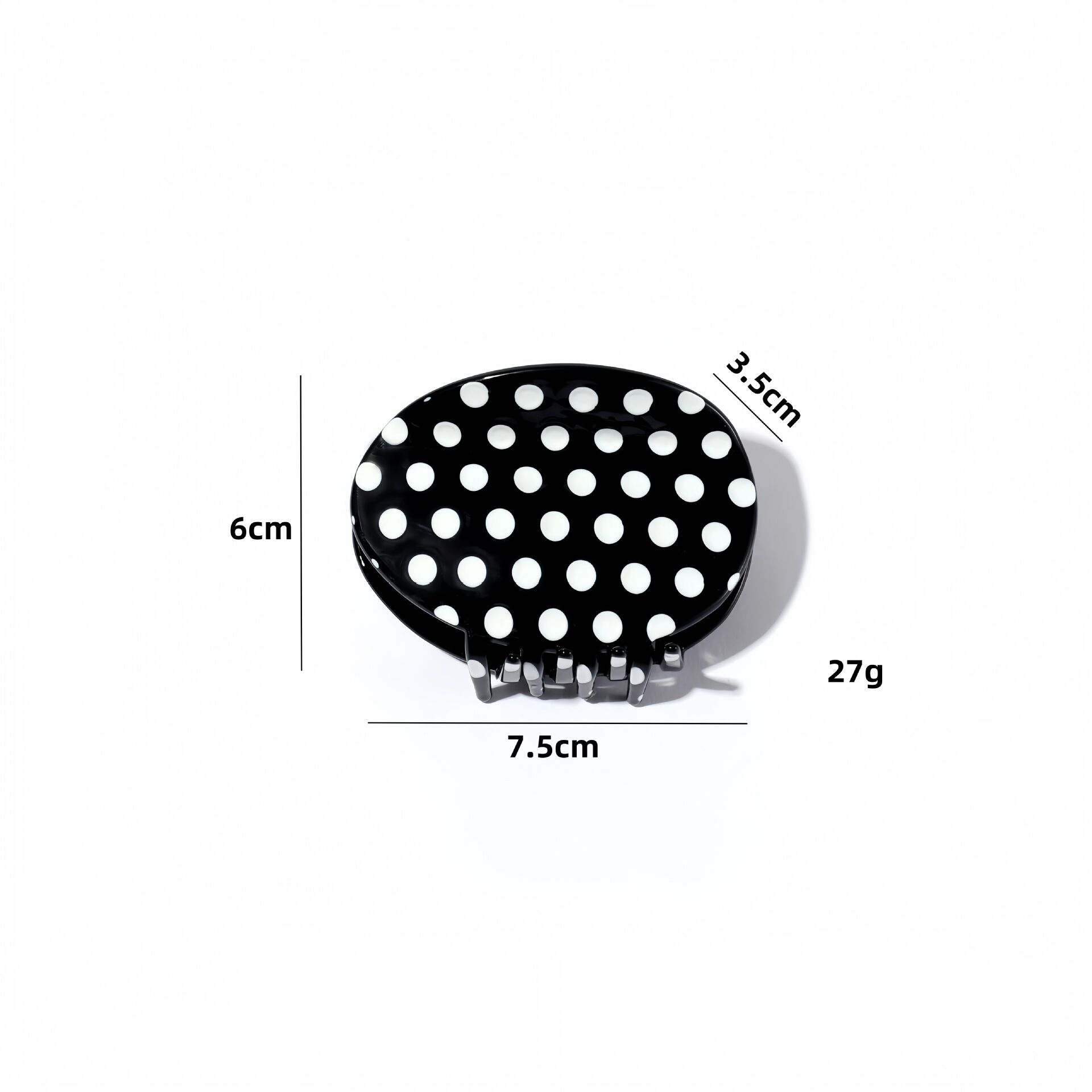 Sleek Stripe Polka Dots Acetate Women's Hair Claws thumbnail 5