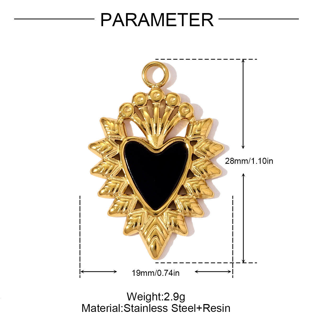 Natural Butterfly Insect Titanium Steel Gold Color Zircon Women's Pendants thumbnail 2