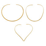 Minimalist Curve Stainless Steel Gold Color Waterproof&Anti-tarnish Women's Chokers thumbnail 5