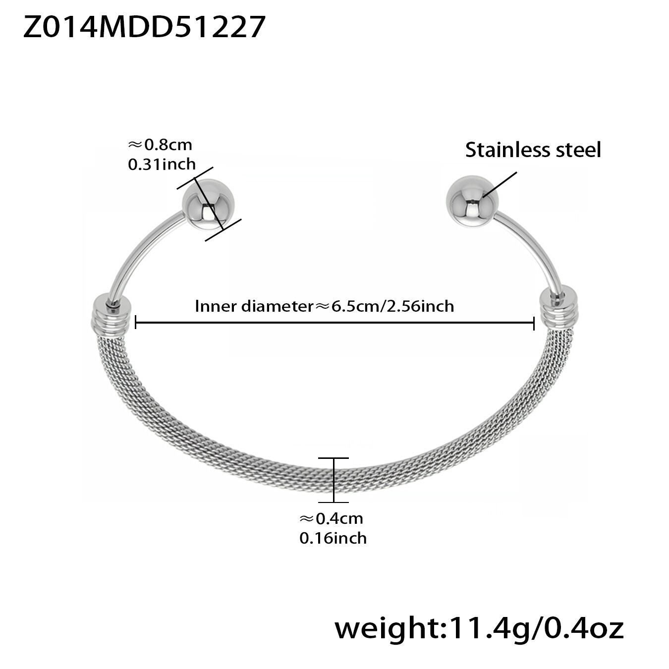 Sleek Irregular Shape Stainless Steel Waterproof&Anti-tarnish Gold Color Women's Cuff Bracelets