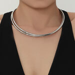 Minimalist Curve Stainless Steel Gold Color Waterproof&Anti-tarnish Women's Chokers thumbnail 3