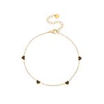 Simple Heart Hollowed-out Chain Stainless Steel Waterproof 18K Gold Chain Bracelets thumbnail 5