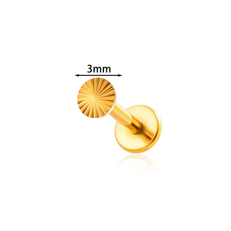 Minimalist Circle ASTM F136 Titanium Alloy Gold Color Women's Piercing Earrings thumbnail 2