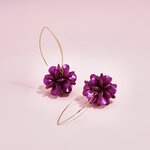Vintage High - end Purple Flower Women's Drop Earrings thumbnail 6
