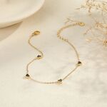 Simple Heart Hollowed-out Chain Stainless Steel Waterproof 18K Gold Chain Bracelets thumbnail 4