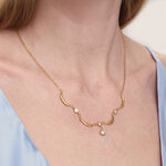 Sleek Star Moon Stainless Steel Gold Color Waterproof&Anti-tarnish Women's Pendant Necklaces thumbnail 3