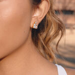 Simple Square Stainless Steel Gold Color Zircon Waterproof&Anti-tarnish Women's Stud Earrings thumbnail 4