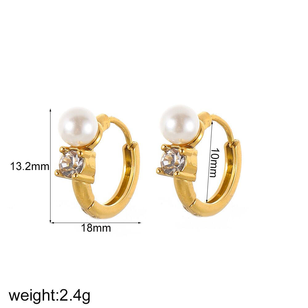 Gorgeous Circle Stainless Steel Waterproof Women's Hoop Earrings thumbnail 1