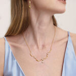 Sleek Star Moon Stainless Steel Gold Color Waterproof&Anti-tarnish Women's Pendant Necklaces thumbnail 4