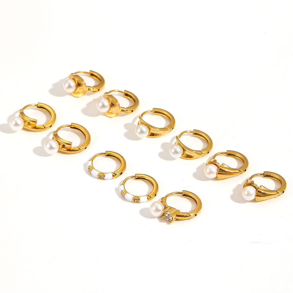 Gorgeous Circle Stainless Steel Waterproof Women's Hoop Earrings thumbnail 3