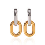 Simple Circle Stainless Steel Waterproof Mixed Color Women's Drop Earrings thumbnail 1