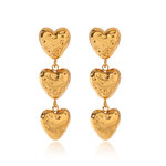 Heart Stainless Steel Waterproof Gold Color Women's Stud Earrings thumbnail 1