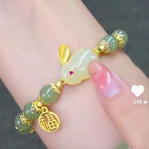 Luxurious Series Sweet Bow Knot Solid Color Number Angel Wings Beaded Bracelets