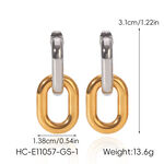 Simple Circle Stainless Steel Waterproof Mixed Color Women's Drop Earrings thumbnail 2