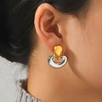 Simple Heart Stainless Steel Waterproof Gold Color Women's Stud Earrings thumbnail 4