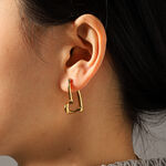 Heart Stainless Steel Waterproof Gold Color Women's Stud Earrings thumbnail 5