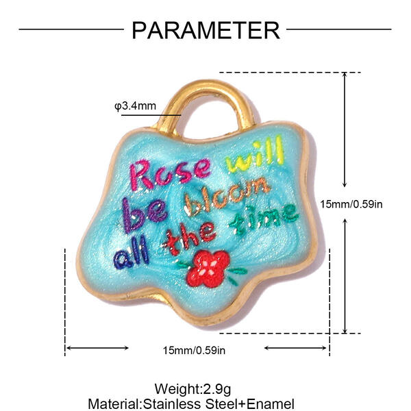 Romantic Series Diy Letter Irregular Shape Cartoon Stainless Steel Waterproof Gold Color Women's Pendants - 1