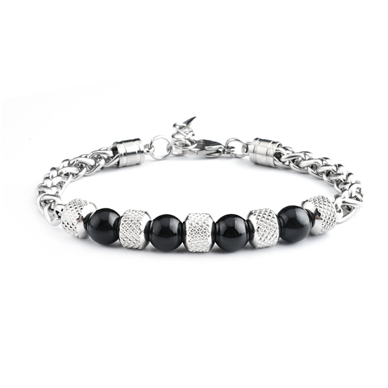 Simple Series Daily Circle Titanium Steel Unisex Braided Bracelets 2
