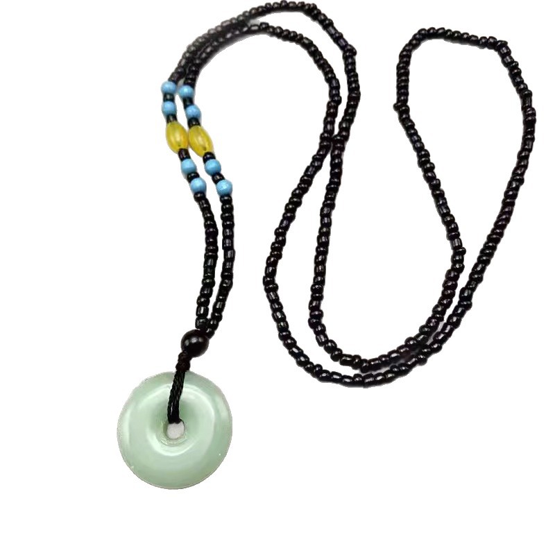 All Fit White Jade Corn Husk Dark Green Light Green White Unisex Basic Necklaces thumbnail 5