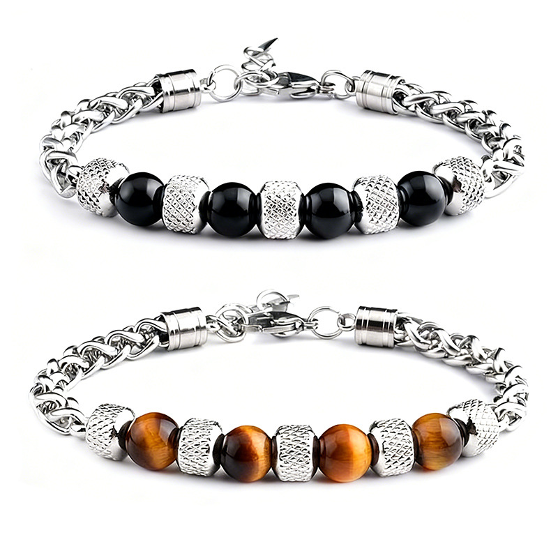 Simple Series Daily Circle Titanium Steel Unisex Braided Bracelets