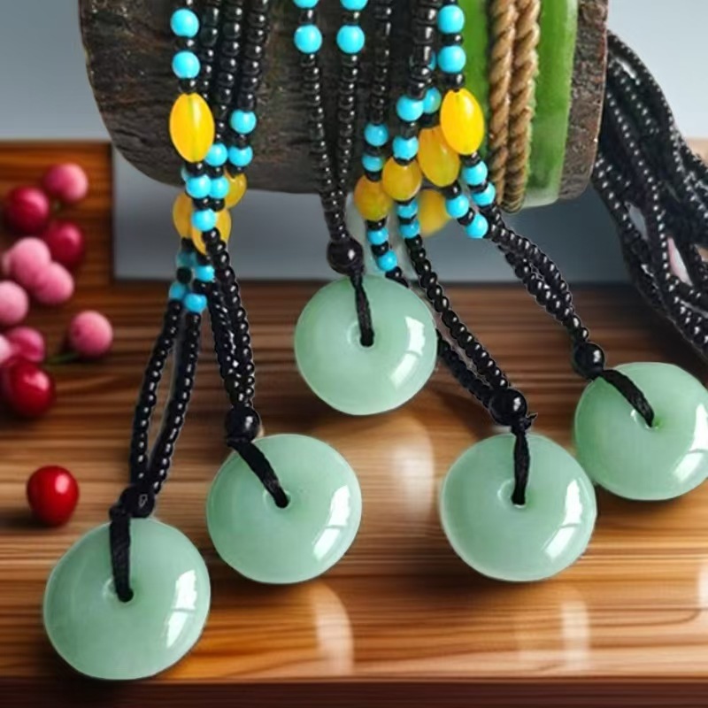 All Fit White Jade Corn Husk Dark Green Light Green White Unisex Basic Necklaces 2