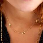Necklace open clovers thumbnail 3